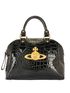 Vivienne Westwood Croc Embossed  Chancery, &pound;115, Handbags, Black, Faux Leather, Front view